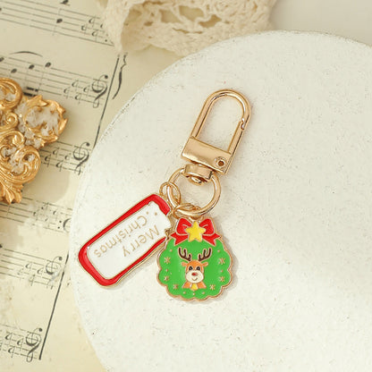Christmas Gift Keychain Pendant Practical Car Key Christmas Tree Ornament Phone Chain