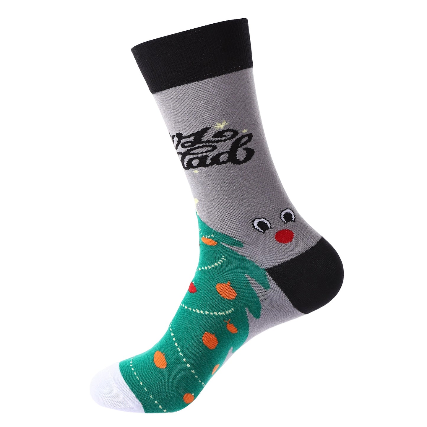 10 Pairs Haichin Christmas Mid-calf Socks For Men Trendy Brand Christmas Socks For Women Santa Claus Trendy Socks