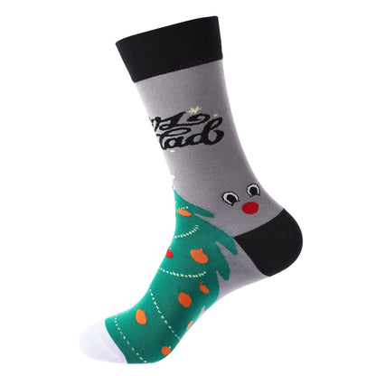 10 Pairs Haichin Christmas Mid-calf Socks For Men Trendy Brand Christmas Socks For Women Santa Claus Trendy Socks