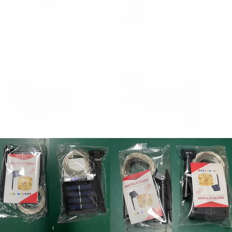 Explosions Solar Copper Wire Lamp String Lamp 8 Mode Waterproof Outdoor Courtyard Christmas Holiday Decorative Lights