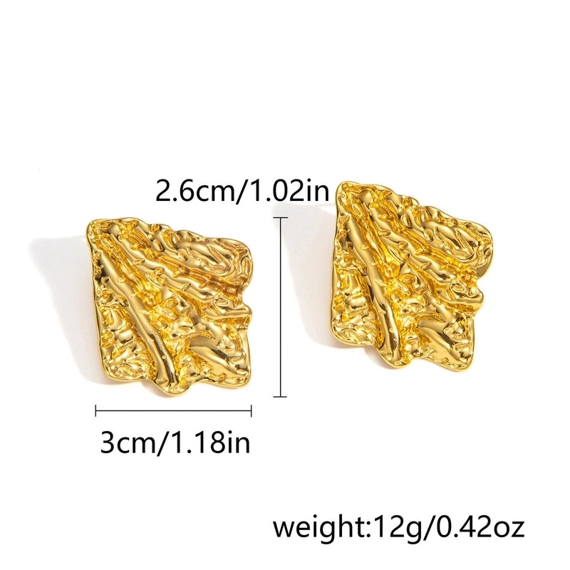 1 Pair Classic Style Geometric Oval Heart Shape Plating 304 Stainless Steel Ear Studs