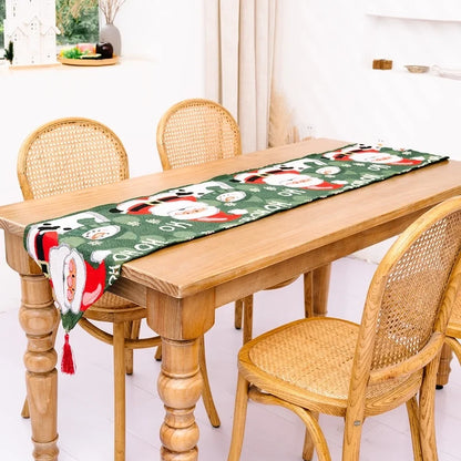 New Christmas Decoration Knitted Cloth Table Runner Creative Christmas Table Decoration