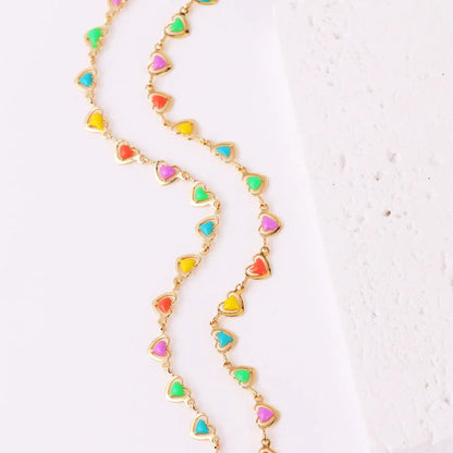 Women Heart Heart Copper Electroplating Necklaces