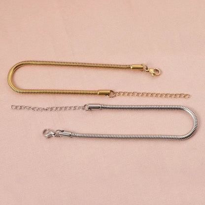 Minimalist Solid Color 304 Stainless Steel Bracelets In Bulk