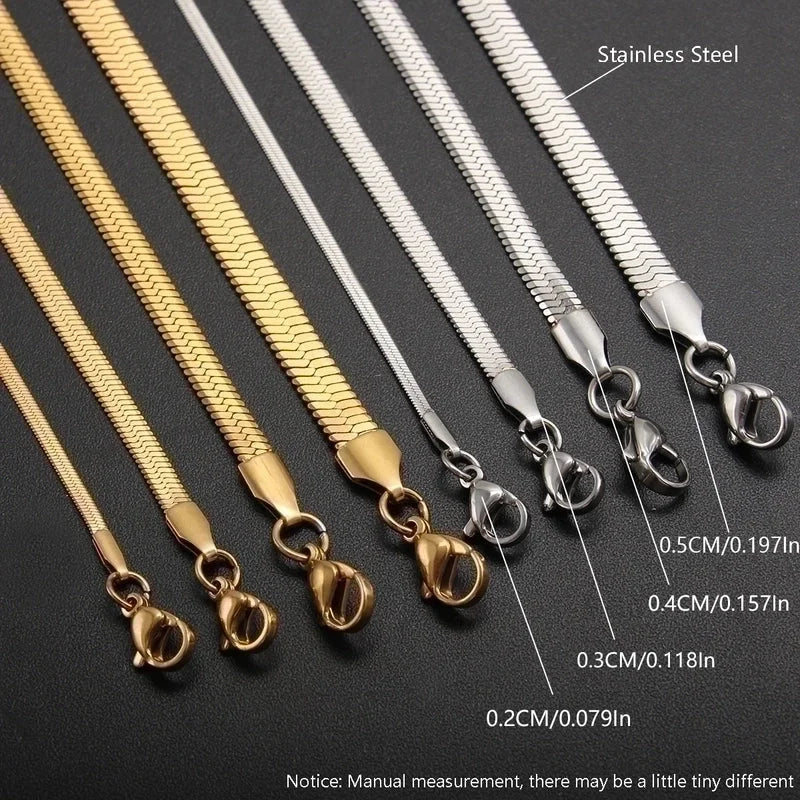 Minimalist Solid Color 304 Stainless Steel White Gold Plated Gold Plated Chain Necklace