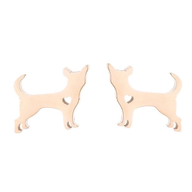 1 Pair Minimalist Animal Plating 304 Stainless Steel 18K Gold Plated Ear Studs
