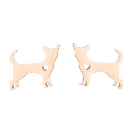 1 Pair Minimalist Animal Plating 304 Stainless Steel 18K Gold Plated Ear Studs
