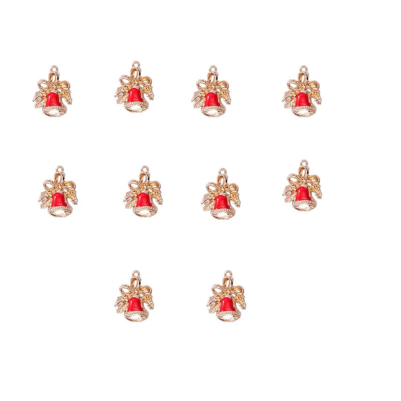 10 PCS/Package 15.9*17.8mm 16*22MM 18.1*19mm Alloy Christmas Hat Christmas Tree Santa Claus Pendant Jewelry Accessories