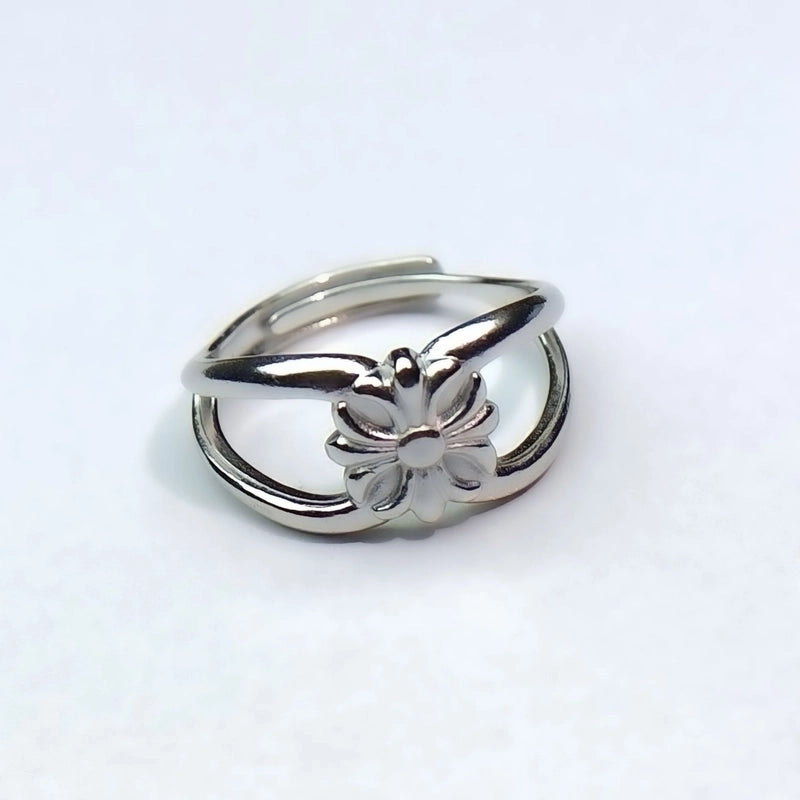 Minimalist Heart Shape Titanium Steel Open Rings