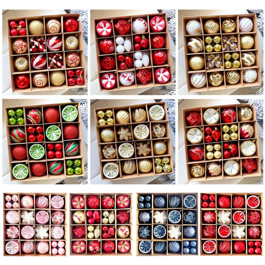 Christmas Decoration 6cm Electroplated Ball Plastic Ball Irregular Painted Christmas Ball Gift Christmas Tree Pendant