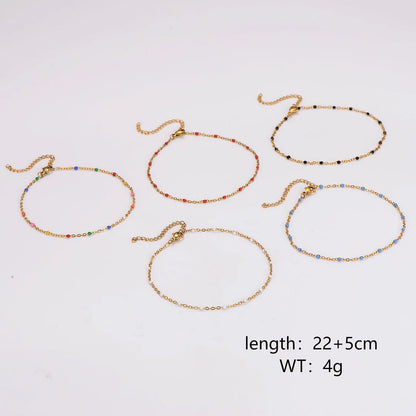 Women Minimalist Round Geometric Stainless Steel Electroplating Bracelets