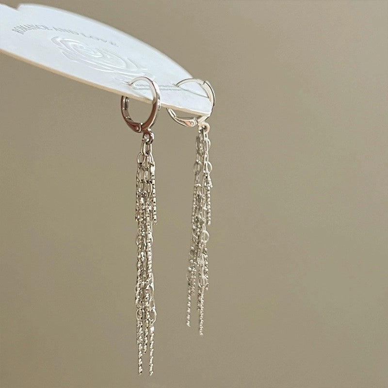 Elegant Luxury Long Tassel Pearl Earrings Niche Design High-grade Internet Celebrity Hot Earrings Earrings Earrings For Women