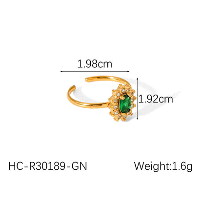 IG Style Open Ring Circle Geometric Stainless Steel Electroplating Rings