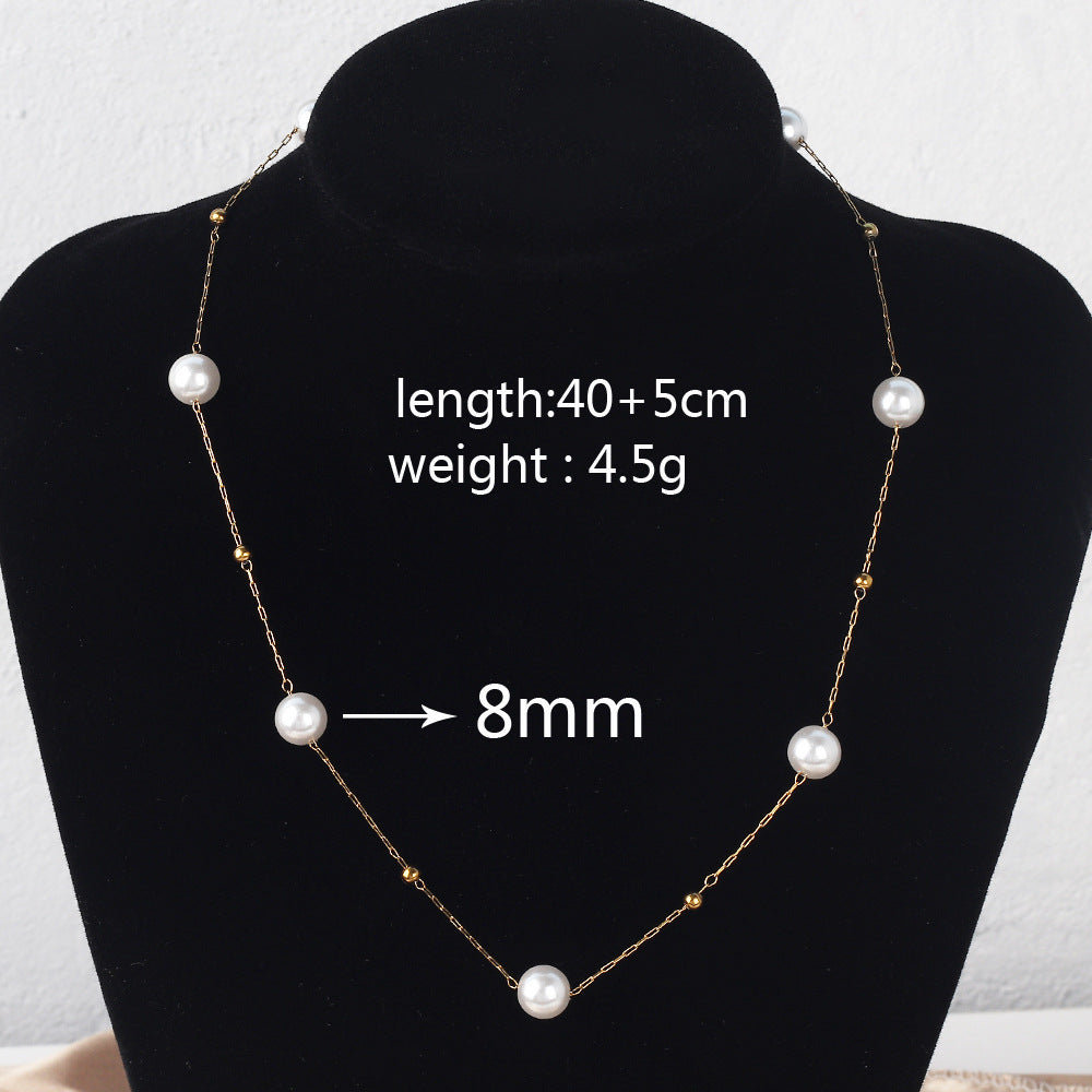 Moderate Luxury Irregular Heart Circle Copper Pearl Inlay Stud Earrings