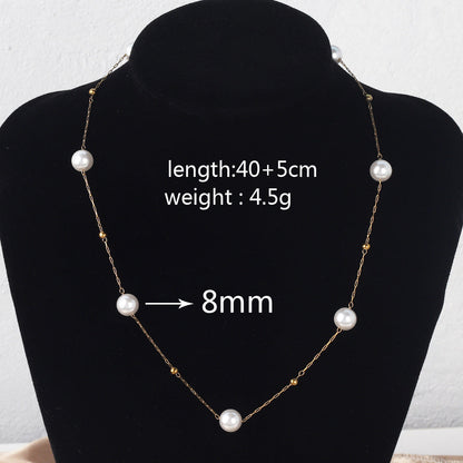 Moderate Luxury Irregular Heart Circle Copper Pearl Inlay Stud Earrings