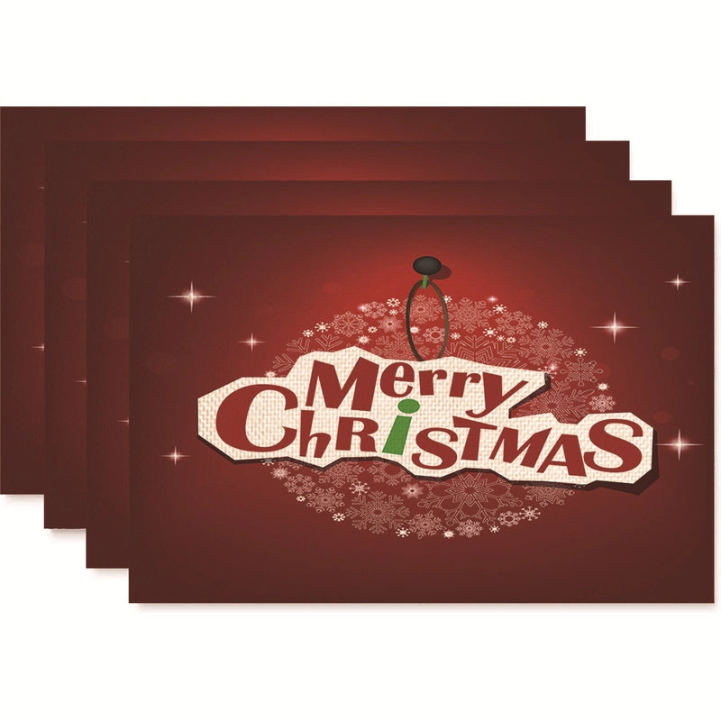 Christmas Nordic Style Christmas Tree Bow Knot Snowflake Linen Cotton And Linen Placemat