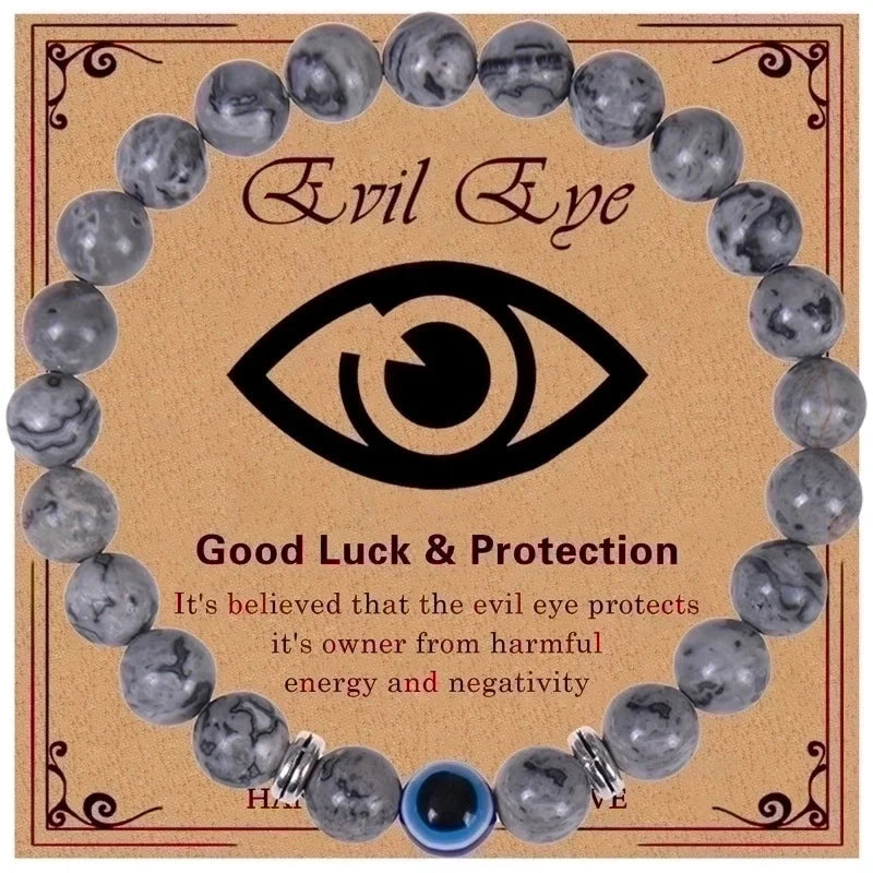 Ethnic Style Devil\'s Eye Natural Stone Beaded Bracelets